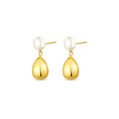 Daphne Vintage-Inspired Pearl Teardrop Stud Earrings No. 347707