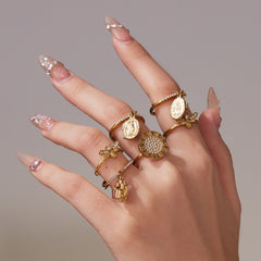 18K Gold-Plated Cubic Zirconia Open Ring Designs