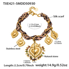 Scarf-Tie Multi-Charm Jewelry Designs