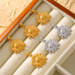 Sunflower Drop Earrings