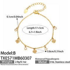 Cubic Zirconia Star Charm Necklace & Bracelet