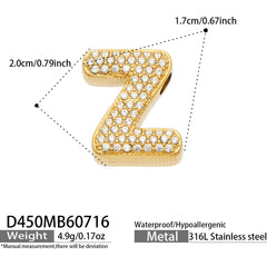18K Gold-Plated Initial Charms and Chain Designs