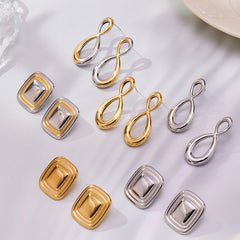 18K Gold-Plated Figure-Eight Drop Earrings