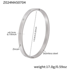 Cubic Zirconia Minimal Bangle Collection