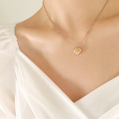 18K Gold-Plated Polished Heart Pendant Necklace