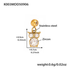 18K Gold-Plated Cubic Zirconia Charms and Chain Designs