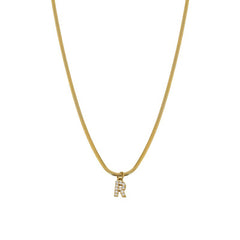 Nadine Pavé Snake Pendant Necklace