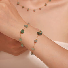 Green Natural Stone Chip Necklace or Bracelet