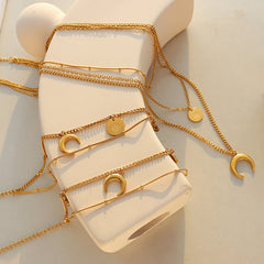 Celestial Layered Necklace & Bracelet