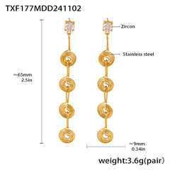 Ribbed Disc Necklace, Anklet or Earrings