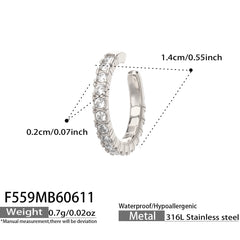 Cubic Zirconia Ear Cuff — Single