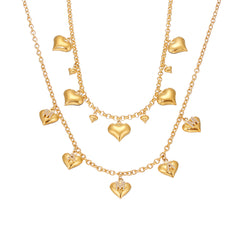 Heart Charm Stainless Steel Necklaces