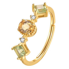 Nadine Minimalist Pavé Crystal Adjustable Ring