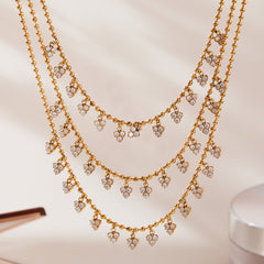 Petite Triangle Fringe Necklace and Bracelet