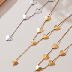 18K Gold-Plated Heart Y-Lariat Necklace