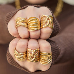 Sculptural Layered Openwork Ring