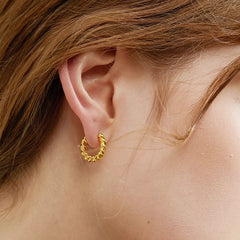 Marielle Vintage-Inspired Twisted Hoop Earrings