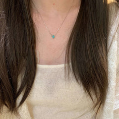 Nicolette Dainty Sapphire-Tone Heart Necklace