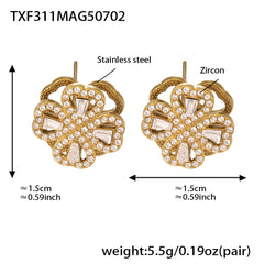 Rotating Cubic Zirconia Flower Necklace, Earrings or Ring