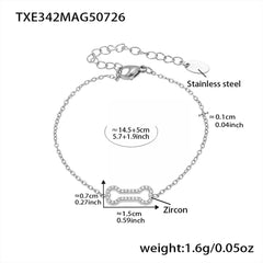 Bone & Chili Cubic Zirconia Necklace & Bracelet