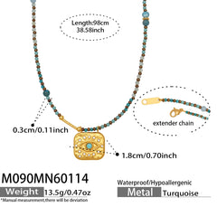 Turquoise Bead and Evil Eye Necklace Designs