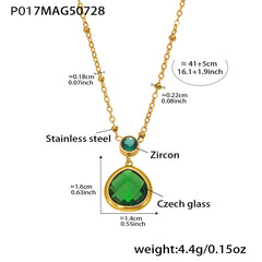 18K Gold-Plated Heart & Flower Charm Necklace & Bracelet