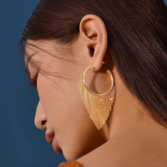 Daphne Statement Tassel Drop Earrings