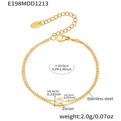 18K Gold-Plated Double-Layer Sparkling Bracelet