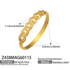 18K Gold-Plated Twisted and Sparkling Bangle Designs