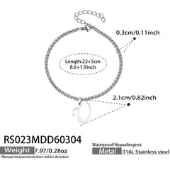 Initial Pendant Anklet