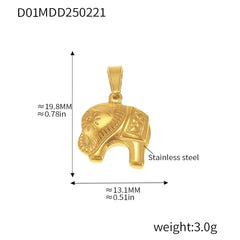 Gold-Tone Ocean & Symbol Stainless Steel Pendants