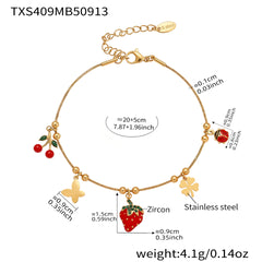 18K Gold-Plated Charm Chain Anklets