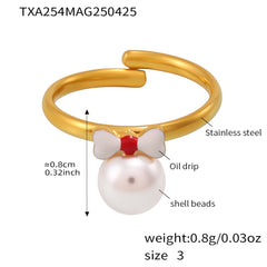 Bow and Shell Pearl-Look Jewelry Separates