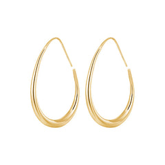 Nadine Minimalist Oval Hoop Earrings