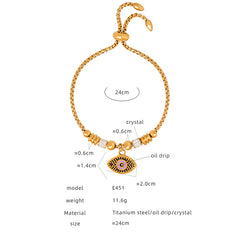Colorful Eye Charm Bracelet