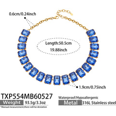 18K Gold-Plated Czech Glass and Cubic Zirconia Jewelry