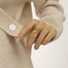 Coiled Snake Statement Ring