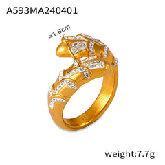18K Gold-Plated Charm Bangle and Ring Designs