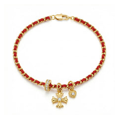 Daphne Dainty Pavé Heart Cord Bracelet