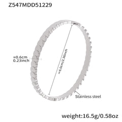 18K Gold-Plated Geometric Clasp Bangle Bracelets