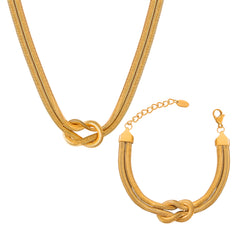 Knotted Snake Chain Necklace and Bracelet