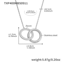 18K Gold-Plated Interlocking Circle Jewelry