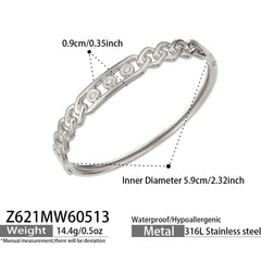 18K Gold-Plated Textured & Cubic Zirconia Bangle Bracelets