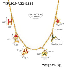 Enamel HAPPY Letter Charm Jewelry