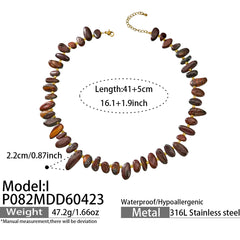 Natural Stone Beaded Necklace Designs