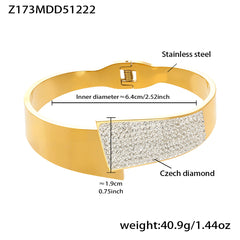 Floral & Cubic Zirconia Open Cuff Bracelets