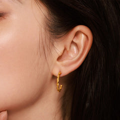 Textured Twist Hoop Earrings