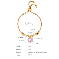 Colorful Eye Charm Bracelet