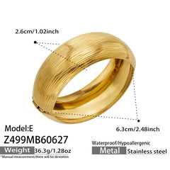 Wide Sculptural Stainless Steel Cuff Designs