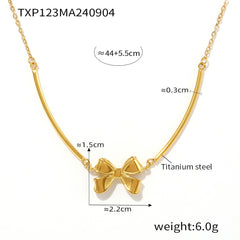 Bow Earrings or Pearl-Look Necklace